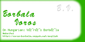 borbala voros business card