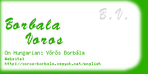 borbala voros business card